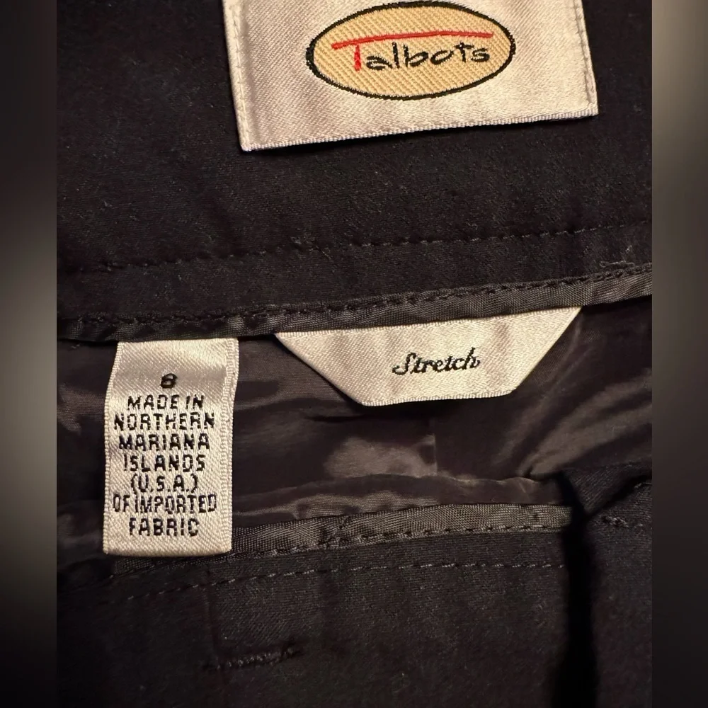 Talbots Elegant Black Pencil Skirt size MEDIUM stretchy waist 15in length 25in